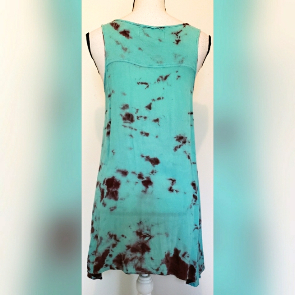 Back in the Saddle Blue Tie Dye Fringe Dress - Picture 2 of 3